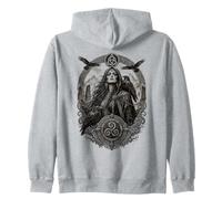 The Morrigan Celtic Raven Dea Mitologia Irlandese Corvo Cool Felpa con Cappuccio
