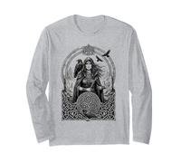 The Morrigan Celtic Raven Dea Mitologia Irlandese Corvo Cool Maglia a Manica