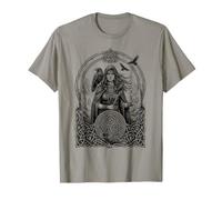 The Morrigan Celtic Raven Dea Mitologia Irlandese Corvo Cool Maglietta