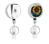 The Most Beautiful - Porta badge con bobina retrattile, clip per badge in acciaio inox, resistente, per lavoro, infermieri, insegnanti e sicurezza