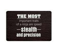 The Most Important Traits of A Ninja Are Speed Stealths And Precision Metal Signs 20,3 x 30,5 cm Rustico Porta d'ingresso Cucina Dormitorio Uomo Decorazione Grotta Targa in metallo Placche artistiche