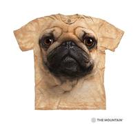 The Mountain Camicetta Pug Face Dogs Adulto Unisex, Beige, L