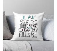 The Mountain Goats Typography Federa Poliestere Lino Velluto Creativo Zip Decor Divano Cuscino All'ingrosso 45,7 cm