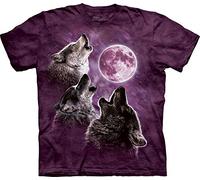 The Mountain Maglietta 3 Wolf Moon in Purple Wolves Adulto Unisex 4XL
