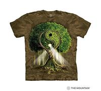 The Mountain Maglietta Yin Yang Tree Nature Adulto Unisex, Verde, S