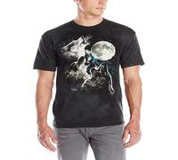 The Mountain Men's Three Wolf Moon Short Sleeve Tee Black L