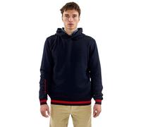 The Mountain Studio Knit Stripe Hood M - felpa con cappuccio - uomo S Dark Blue/Red man Lana Merino