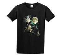 The Mountain Three Wolf Moon Men Adult Short Sleeve Black S