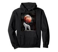 The Mountain Wolf - Camicia da uomo Blood Moon Mountain Wolf Felpa con Cappuccio