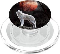 The Mountain Wolf - Camicia da uomo Blood Moon Mountain Wolf PopSockets PopGrip per MagSafe