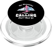 The Mountains Are Calling I Must Go Skiing Ski Slopes Winter PopSockets PopGrip per MagSafe
