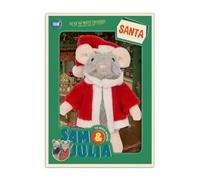The Mouse Mansion Sam & Julia - Topolino di Babbo Natale - l'originale della popolare serie di libri - 1/12 dimensioni per casa delle bambole standard - contiene: 1 topolino peluche 12 cm