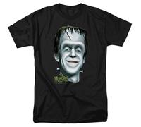 The Munsters Hermans Head Maglietta Unisex Maniche Corte Nera in Cotone