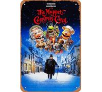 The Muppet Christmas Carol Movie Poster retrò Targa in metallo look vintage per bar, ufficio, garage, casa, decorazione da parete, regalo di Natale, 30,5 x 20,3 cm