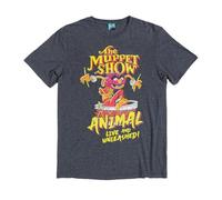 The Muppet Show Animal Live And Unleashed Charcoal Marl T Shirt