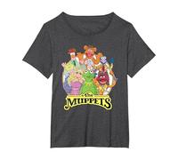 The Muppets Show Characters Maglietta, Donna plus-size, Grigio Scuro, 2X