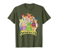 The Muppets Show Characters Maglietta, Uomo, Oliva, XXL