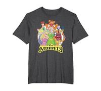 The Muppets Show Characters Maglietta, Uomo taglie grandi, Grigio Scuro, 5X Tall