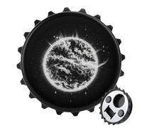 The Mysterious Burning of The Sun - Apribottiglie magnetico salvaspazio, divertente apribottiglie e magnete da frigorifero, per campeggio, viaggi, campeggio, colore: nero