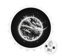 The Mysterious Burning of The Sun - Apribottiglie magnetico, strumento da cucina salvaspazio, divertente apribottiglie e magnete per frigorifero, per campeggio, viaggi, campeggio, stile bianco