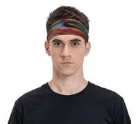 The Mysterious Cat - Fascia per il sudore unisex, traspirante e umida, adatta per corsa, ciclismo, yoga, in attesa di sport
