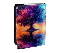 The Mysterious Tree of Life - Custodia per passaporto, da viaggio, in pelle PU, per uomini e donne, 16,5 cm, Nero , Taglia unica