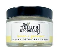 The Natural Deodorant Co, Balsamo Deodorante Pulito Limone + Geranio 55g, Senza Alluminio, Senza Plastica, Protezione Per Tutto Il Giorno