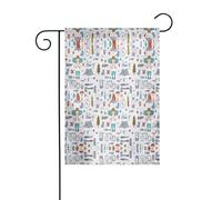 The Nature Wildlands Activities Pattern Print 30,5 x 45,7 cm verticale doppia faccia bandiera da cortile, bandiera decorativa per interni ed esterni bandiere da giardino