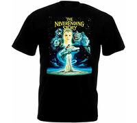 The Neverending Story Movie Poster Printed T-Shirt Mens Unisex Black Tees M