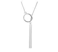 The new 925 silver necklace is a 18-inch creative round pendant for women's jewelry, gift for weddings