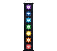 The New Age Source Cotton Colour Print Banner Chakras Black Each