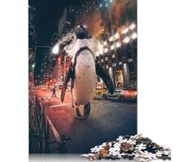 The New York City Penguin Puzzle Impossible 1000Pcs Decorazione Per La Casa. Giochi Rilassamento E Intelligence Per Adulti E Bambini Da 12 Anni 1000pcs (75x50cm)