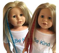 The New York Doll Collection Capelli Clip Prolunghe per 18 pollici / 46 cm Bambole - Parrucca per Bambola - Rosso e Blu - Per Ragazza Bambole Accessori