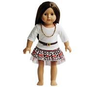 The New York Doll Collection Completare Attrezzatura Per 18 pollici / 46 cm Moda Bambole - Include Vintage Vestito, Cintura - Collana - Si adatta 18 pollici / 46 cm Bambole - Bambole Abiti e Accessori