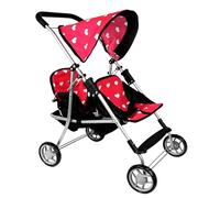 The New York Doll Collection Passeggino Bambole Primo Twin - bambola Carrozzina con design a cuore più carino - Ottimo regalo Passeggino Giocattolo e ragazze - Carrozzina per bambole