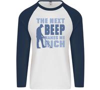 The Next Beep Divertente Metal Detecting Uomo L/S Baseball T-Shirt