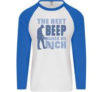 The Next Beep Divertente Metal Detecting Uomo L/S Baseball T-Shirt