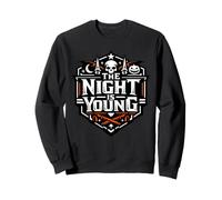 The Night Is Young - Teschio di Halloween spettrale Felpa