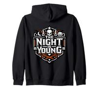 The Night Is Young - Teschio di Halloween spettrale Felpa con Cappuccio