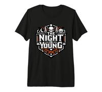 The Night Is Young - Teschio di Halloween spettrale Maglietta Premium