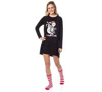 The Nightmare Before Christmas - Camicia da notte da donna Jack Skellington No Sleep Til Xmas con calzini, Nero, M