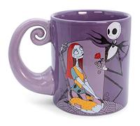 The Nightmare Before Christmas Disney Jack & Sally Spiral Handle Ceramic Mug