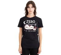 The Nightmare Before Christmas Disney Nightmare Before Zero Sleeps TIL Christmas Ladies T Shirt, Black, Nero, M Donna