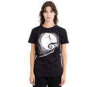 The Nightmare Before Christmas Disney The Nightmare Before Christmas Jack Moon Silhouette Ladies T Shirt, Black T-Shirt Donna (Pacco da 1)