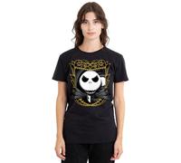 The Nightmare Before Christmas Disney The Nightmare Before Christmas Jack Skellington Shaded Ladies T Shirt, Black T-Shirt Donna (Pacco da 1)