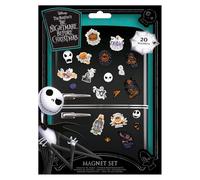 The Nightmare Before Christmas, set di 20 magneti (disegni con ombre colorate), 20 mini magneti, magneti da frigorifero, porta e piccoli magneti per decorazione frigorifero o sacchetti per feste,
