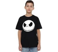 The Nightmare Before Christmas Jack Face Black Unisex Kids T Shirt, Nero, 12-13 Anni Bambini e Ragazzi