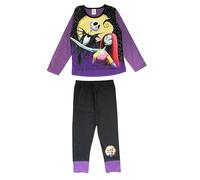 The Nightmare Before Christmas Pigiama da bambina, 2 pezzi, colore: viola/nero, età 5-12 anni, nero/viola., 9-10 Years