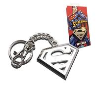 The Noble Collection DC Comics - Portachiavi con logo Superman, in acciaio INOX, 13 cm, con sigillo di Superman