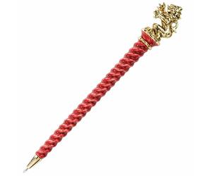 The Noble Collection Harry Potter Gold-Plated Gryffindor Pen - 8in (21cm) Red Ha